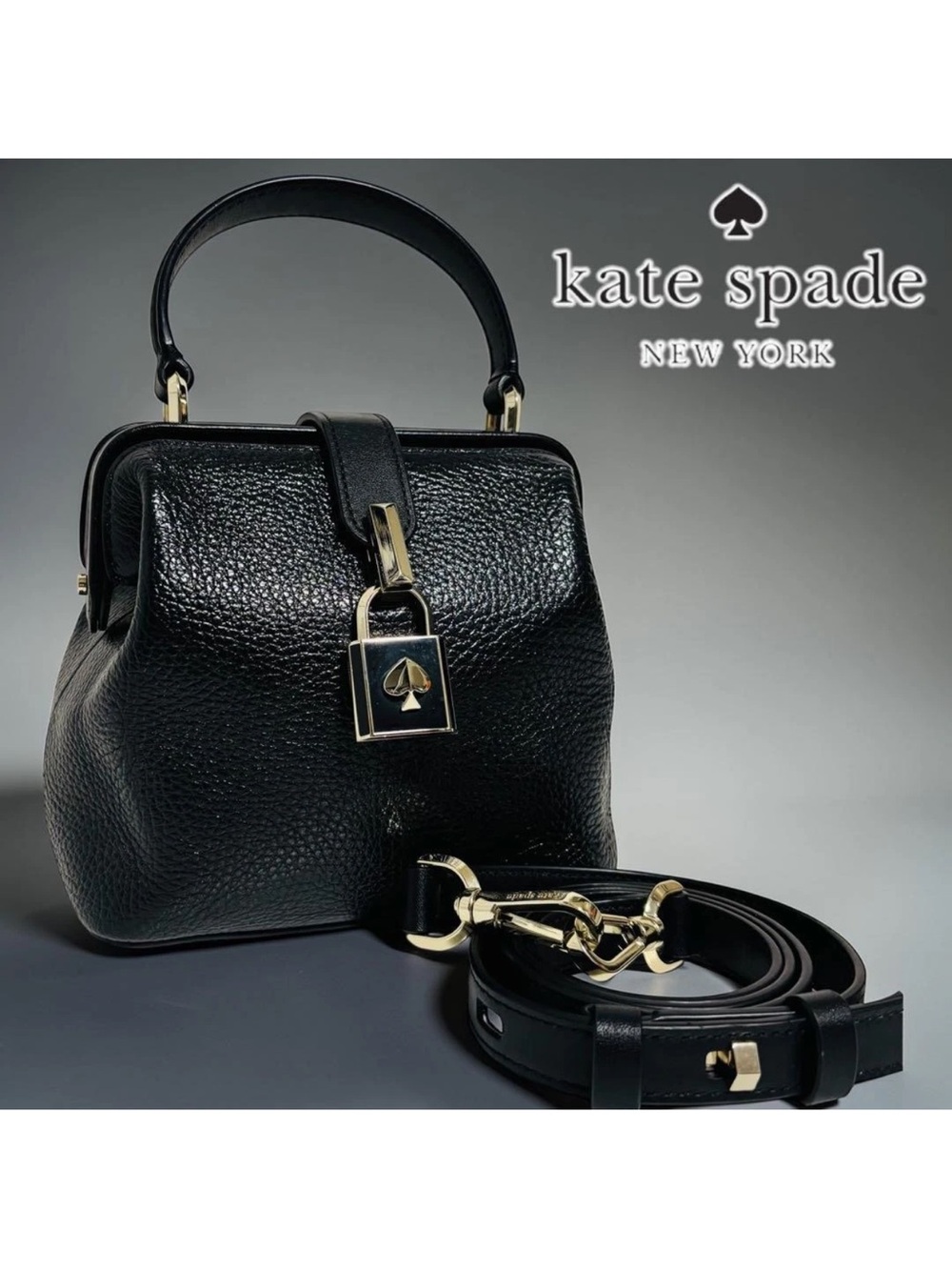 kate spade Black Pebbled Leather Crossbody Bag